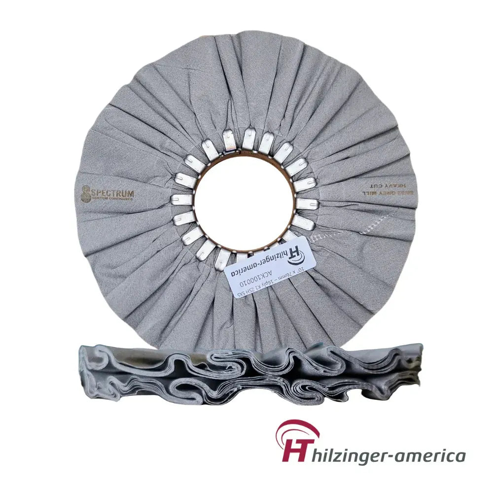 10" x 3" Grey Heavy Cut Checker Plate Airway Buffing Wheel (#5, 12 Ply)