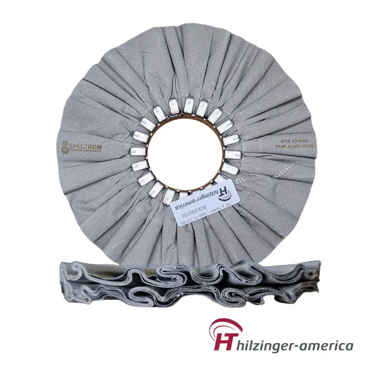 10" x 3" Grey Heavy Cut Checker Plate Airway Buffing Wheel (#5, 12 Ply)