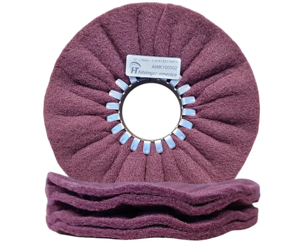 10" x 3" Premium Non-Woven Abrasive Satin Airway Wheel (Medium, 4 Ply)
